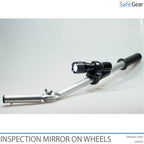 Espejo de inspección sobre ruedas - Acero inoxidable - Diámetro 32 cm