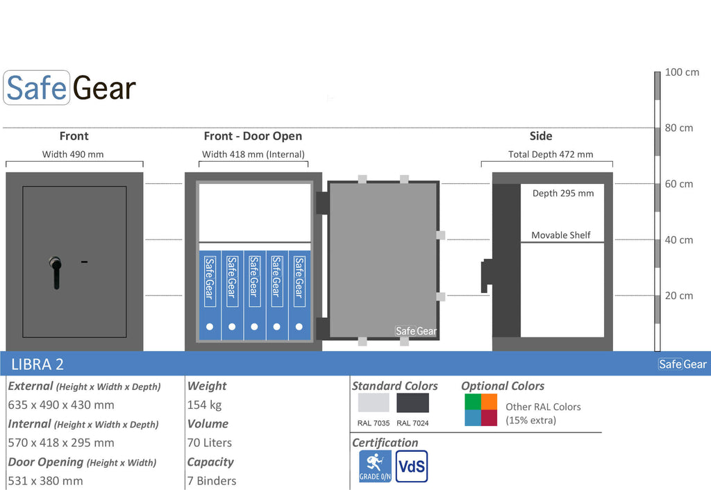Libra 2 - Security Safe (70 Liters) - Burglary Test Grade 0