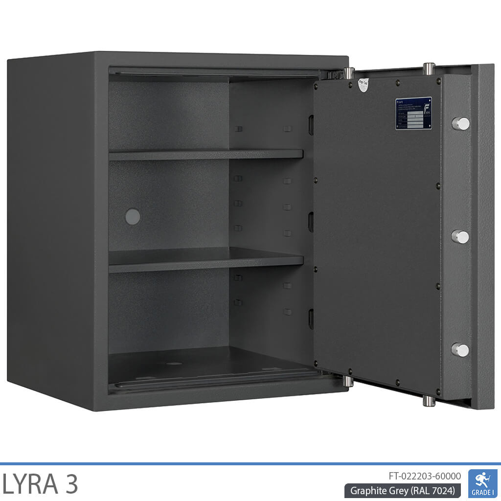 Lyra 3 - Cassaforte di sicurezza (66 Litri) - Test antieffrazione Grado 1