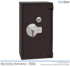 Ollé Recinto Armero - RA5 - Grado III - Combinación Llave y Electrónica - Frontal