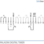 Timer con orologio digitale per campanelli, scuole e industria - Bluetooth - Orologio annuale - 3 canali
