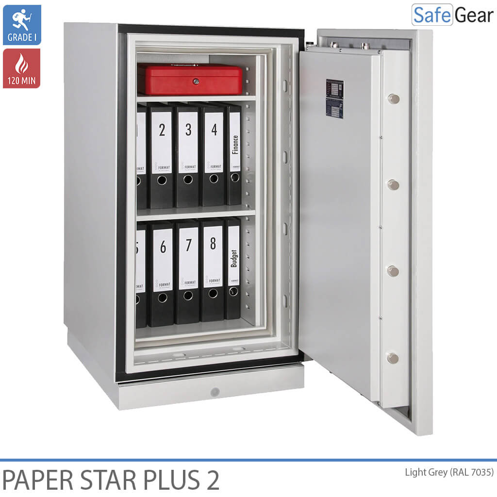 Armadio Antincendio Paper Star Plus 2 (141 L) - Test antieffrazione Grado I / Test antincendio 120 min