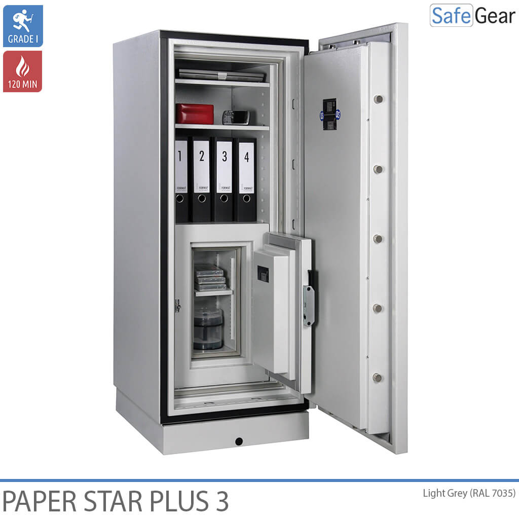 Armadio Antincendio Paper Star Plus 3 (196 L) - Test antieffrazione Grado I / Test antincendio 120 min