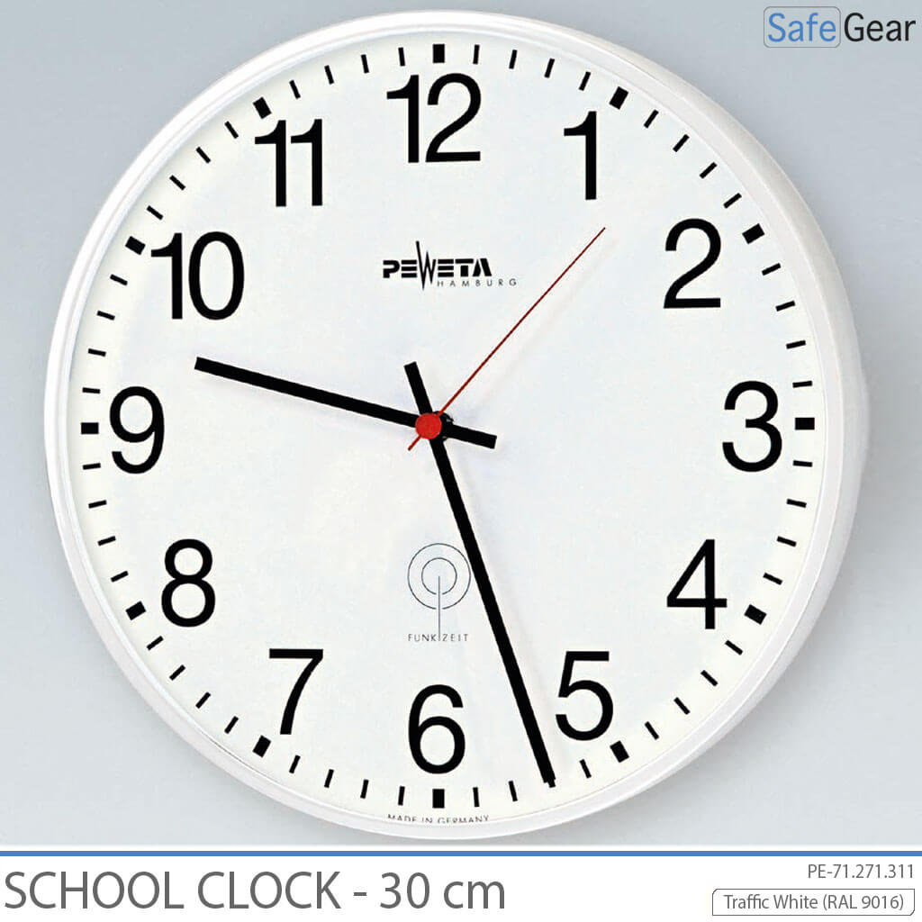 Orologio Scolastico analogico - Per interni - Rotondo - 30 cm