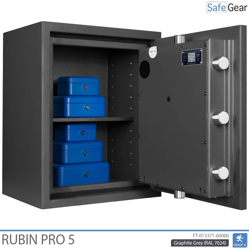 Rubin Pro 5 - Cassaforte di sicurezza (57 Litri) - Test antieffrazione Grado 3