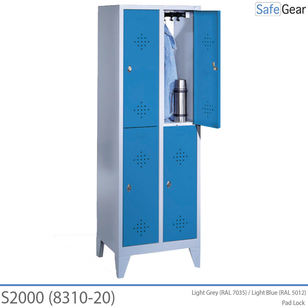 Locker S2000 with 2x2 compartments (8310-20) - padlock