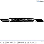 Full - Coiled Cable with Rectangular Plugs