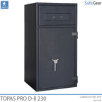 Cassaforte Deposito Topas Pro D-II 120 (119 L) - Test antieffrazione D-II - Serratura A Codice con 9 codici utente