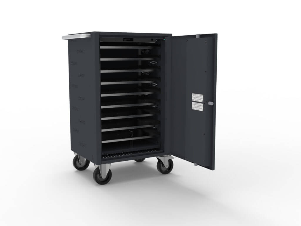 Carrello porta computer Guardian 1100 - 10 laptop con ricarica - Serratura A Codice