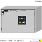 UB 90 - Armario de seguridad para químicos (175 L) - Ignífugo 90 min - Puertas Laternales