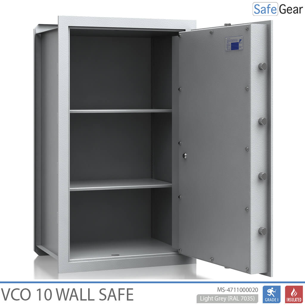 VCO 10 Cassaforte a parete (139 L) - Test antieffrazione Grado 1 - Grigio chiaro - Serratura A Codice