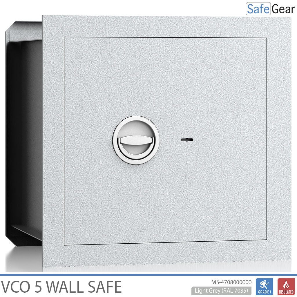 VCO 5 Cassaforte a parete (43 L) - Test antieffrazione Grado 1 - Grigio chiaro - Serratura A Codice