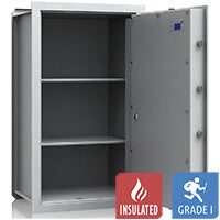 VCO 12 Cassaforte a parete (169 L) - Test antieffrazione Grado 1 - Grigio chiaro - Serratura a chiave