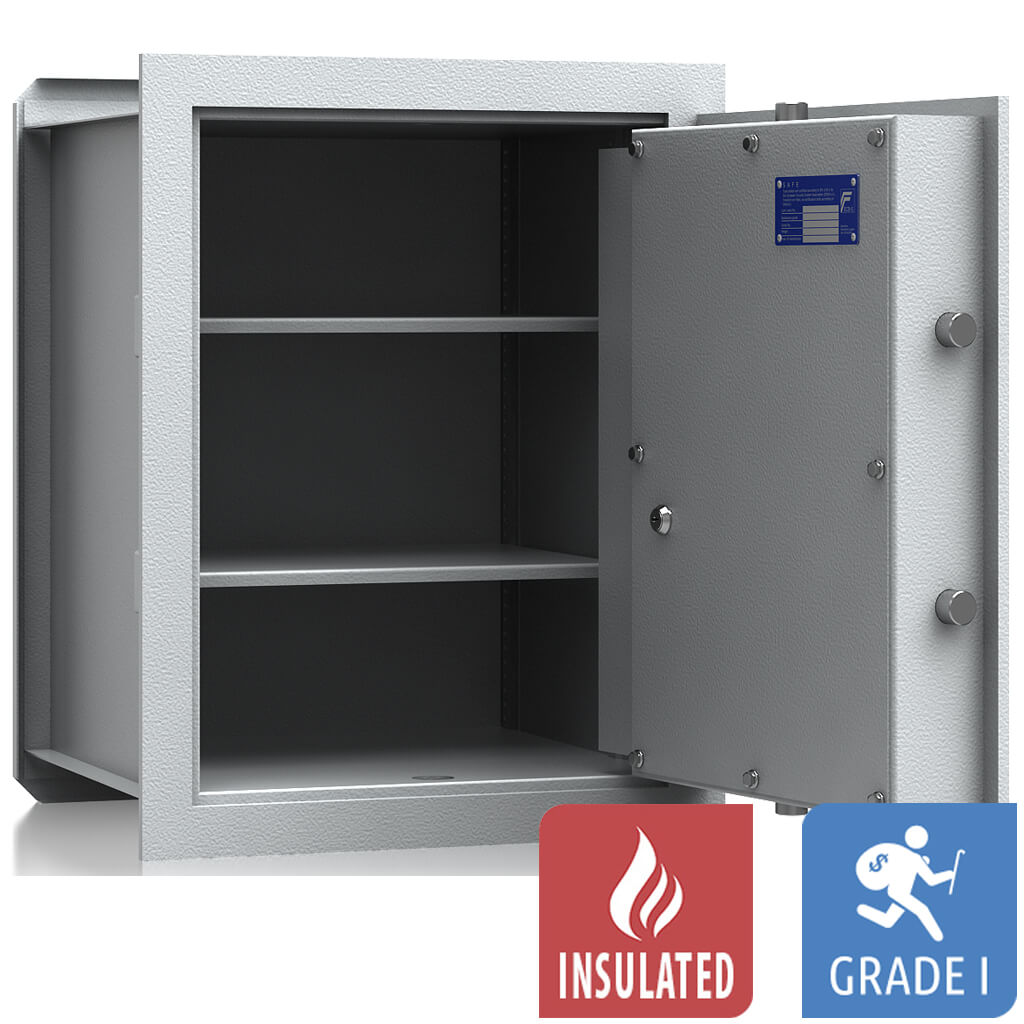 VCO 6 Cassaforte a parete (61 L) - Test antieffrazione Grado 1 - Grigio chiaro - Serratura A Codice