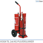 Carrello per Estintore (2 x 6 kg) e Coperta Antincendio / Lavaocchi