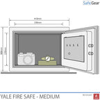 Yale YFM310 Ignifuga (16L) Media - Cassaforte - Resistenza al Fuoco 60 min
